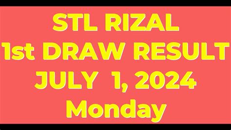 stl rizal result today 11am|PCSO Official .